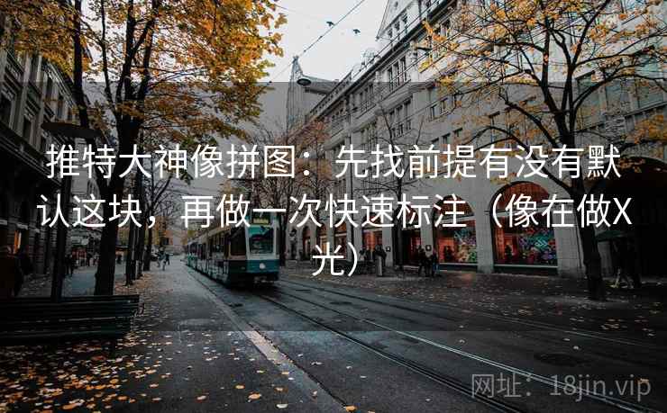 推特大神像拼图：先找前提有没有默认这块，再做一次快速标注（像在做X光）